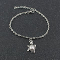 Cute Little Turtle Pendant Silver Anklet - Oh Yours Fashion - 2