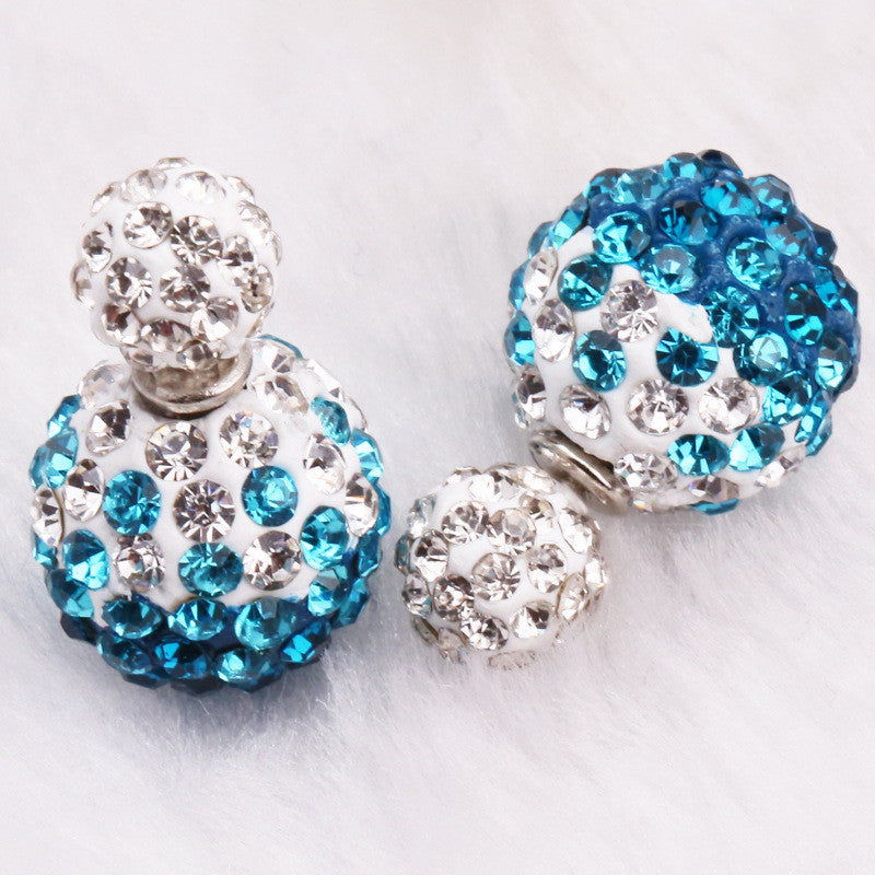 Crystal Double Shambhala Ball Earring - Oh Yours Fashion - 18
