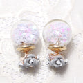 Flower Glass Ball Stars Quicksand Earring - Oh Yours Fashion - 6