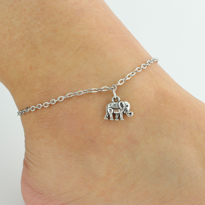 Silver Elephant Pendant Women's Anklet - Oh Yours Fashion - 1