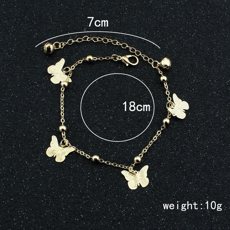 Butterfly Tassel Bell Beads Anklet - Oh Yours Fashion - 3
