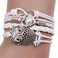 Hollow Out Owl Multilayers Leather Cord Bracelet - Oh Yours Fashion - 3