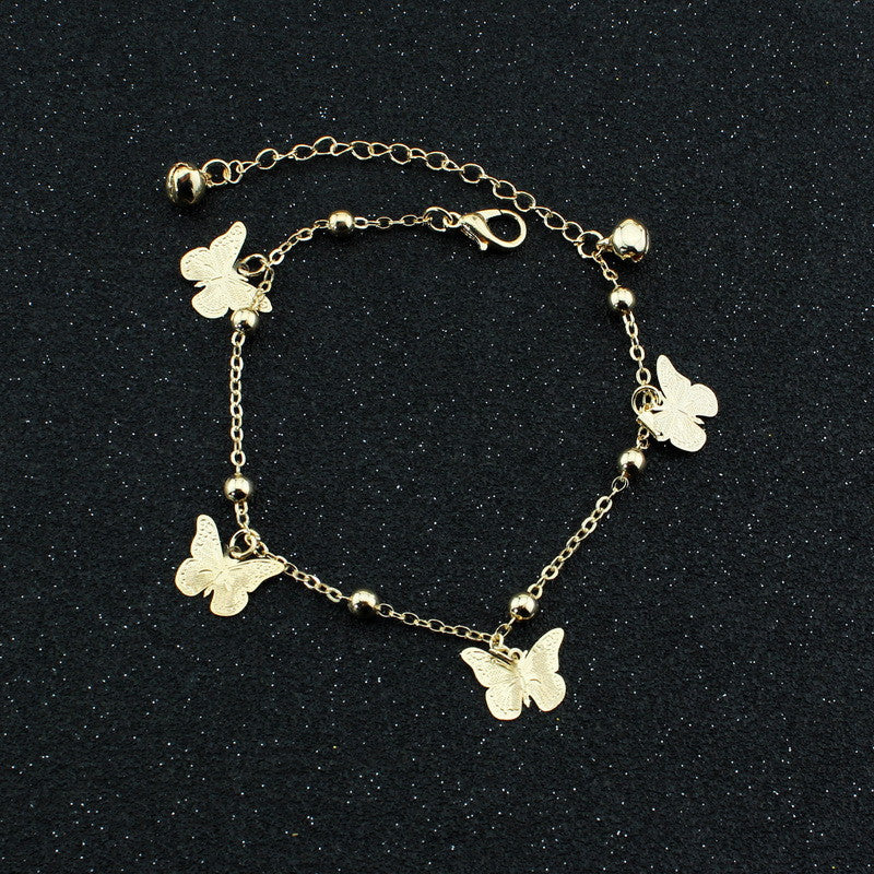 Butterfly Tassel Bell Beads Anklet - Oh Yours Fashion - 2
