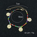 Claw Colored Crystal Rose Wafer Tassel Anklet - Oh Yours Fashion - 3