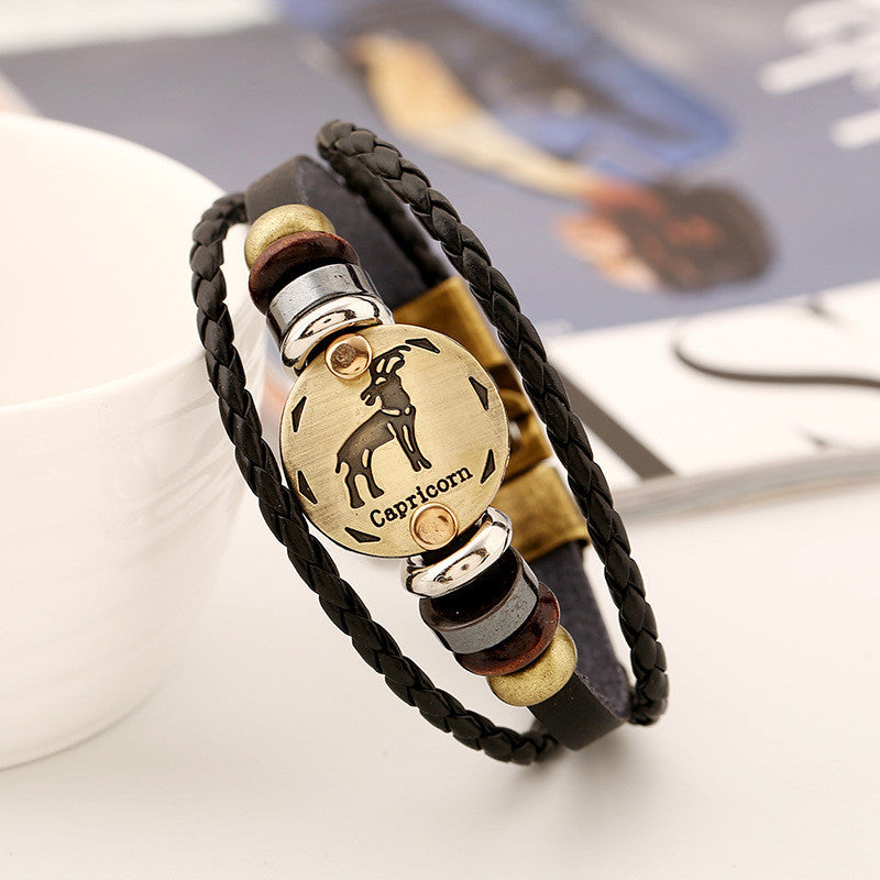 Capricorn Constellation Leather Bracelet - Oh Yours Fashion - 5