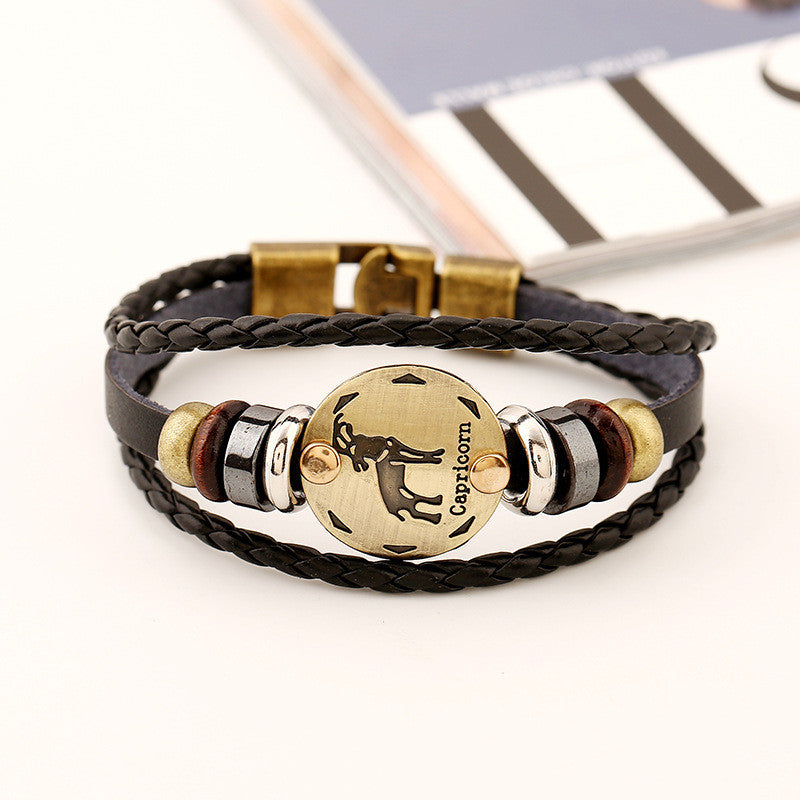Capricorn Constellation Leather Bracelet - Oh Yours Fashion - 4
