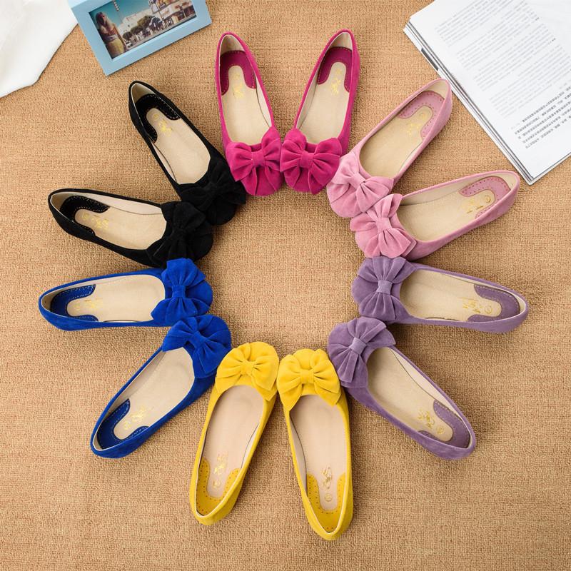 Creative Bowknot Suede Comfortable Flat Shoes Sneaker - OhYoursFashion - 4