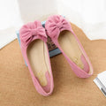 Creative Bowknot Suede Comfortable Flat Shoes Sneaker - OhYoursFashion - 7