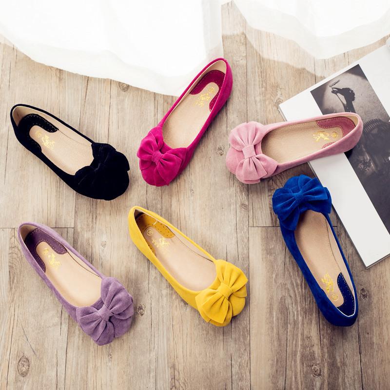 Creative Bowknot Suede Comfortable Flat Shoes Sneaker - OhYoursFashion - 6