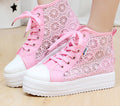 Sweet Sponge Thick Bottom Hollow Lace Sneakers - Oh Yours Fashion - 7