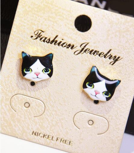 Korea Style Cute Cat Face Earrings - Oh Yours Fashion - 5