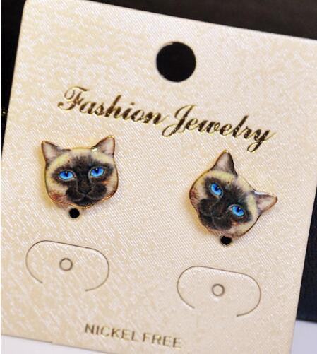 Korea Style Cute Cat Face Earrings - Oh Yours Fashion - 4