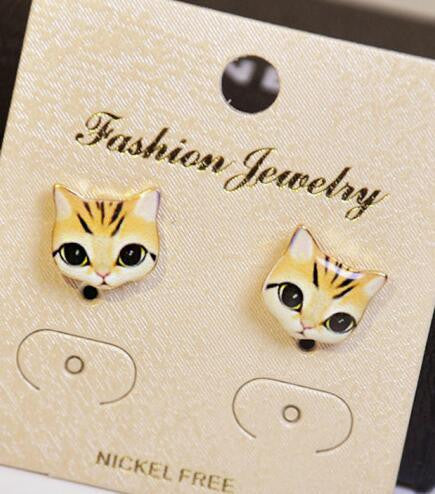 Korea Style Cute Cat Face Earrings - Oh Yours Fashion - 3