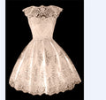 Fashion Eyelash Tassel Lace A-Line Flared Short Dress - Oh Yours Fashion - 6