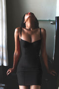 Spaghetti Strap Bodycon Sheath V-neck Backless Sexy Dress - Oh Yours Fashion - 4