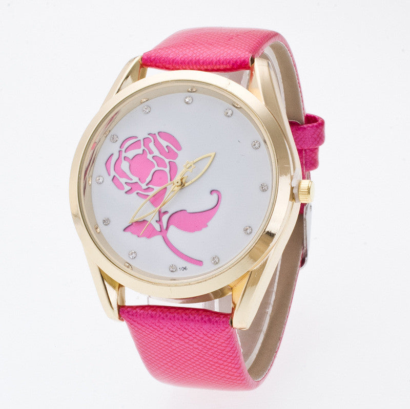 3D Rose Crystal Casual Watch - Oh Yours Fashion - 6