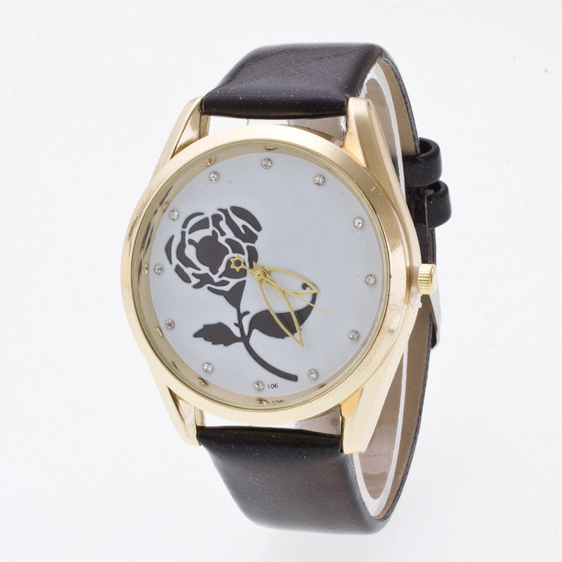 3D Rose Crystal Casual Watch - Oh Yours Fashion - 5