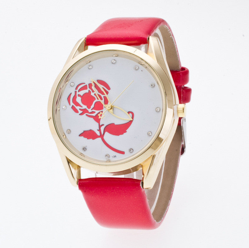 3D Rose Crystal Casual Watch - Oh Yours Fashion - 1