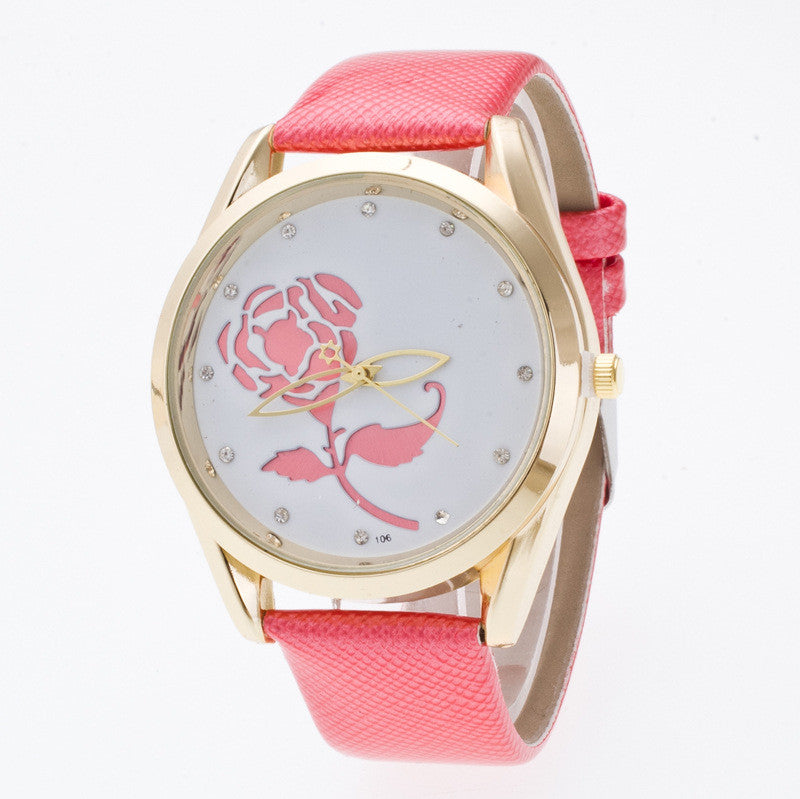 3D Rose Crystal Casual Watch - Oh Yours Fashion - 9