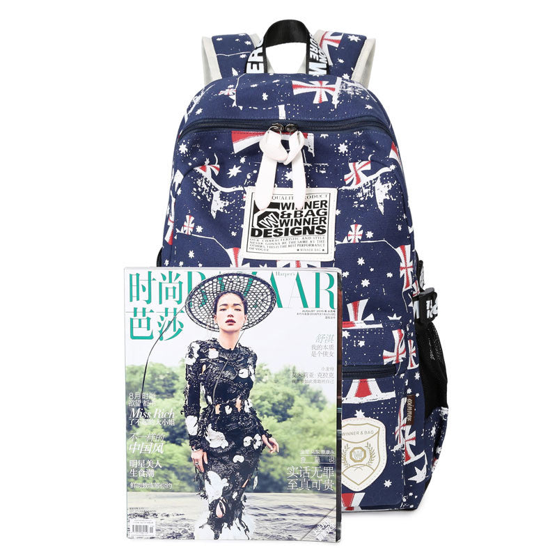 British Simple Students Words Printed Travel Backpack - Oh Yours Fashion - 6