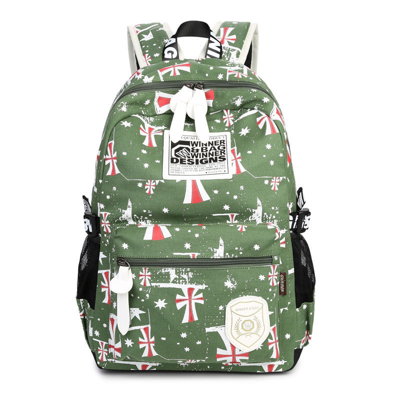 British Simple Students Words Printed Travel Backpack - Oh Yours Fashion - 3