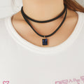 Double Layers Lint Diamond Necklace - Oh Yours Fashion - 1