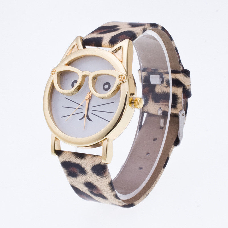 Creativity Cartoon Cat With Glasses Watch - Oh Yours Fashion - 4