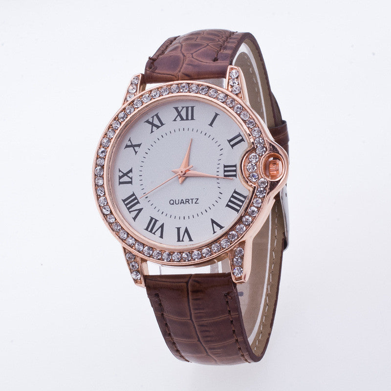 Classic Shinning Rhinestone Quartz Watch - Oh Yours Fashion - 9