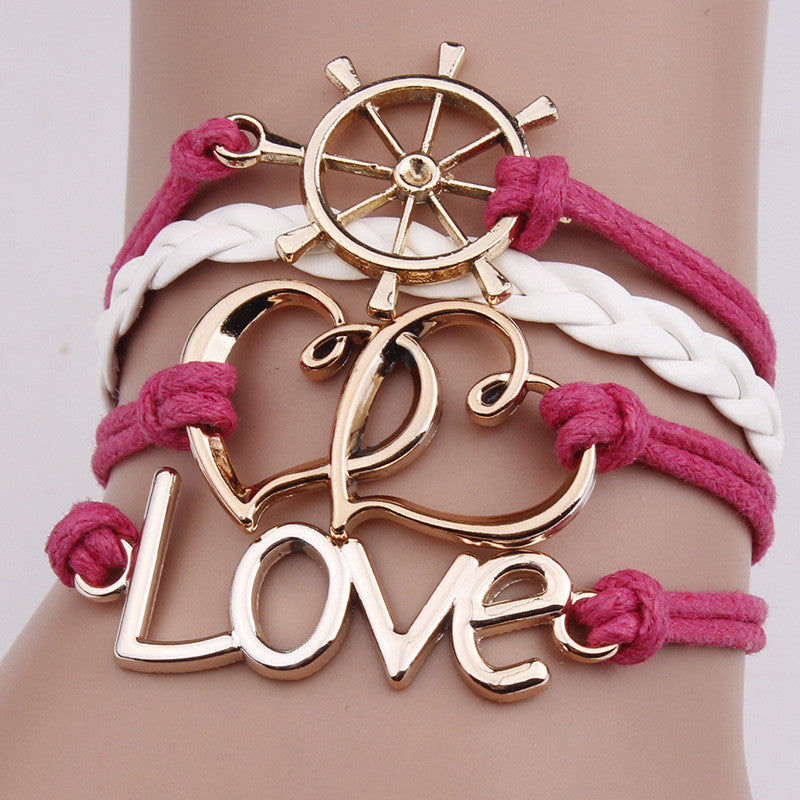 Retro Rudder Love Heart Fashion Bracelet - Oh Yours Fashion - 1