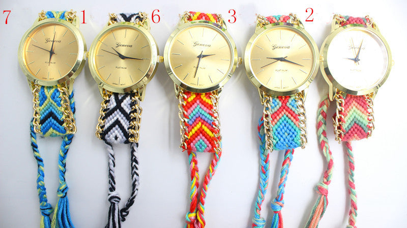 Handmade DIY Woven Bracelet Watch - Oh Yours Fashion - 5