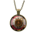 Gear Dial Pattern Time Gem Pendant Necklace - Oh Yours Fashion - 2