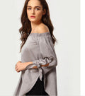 Plus Size Off Shoulder Loose Blouse - Oh Yours Fashion - 5
