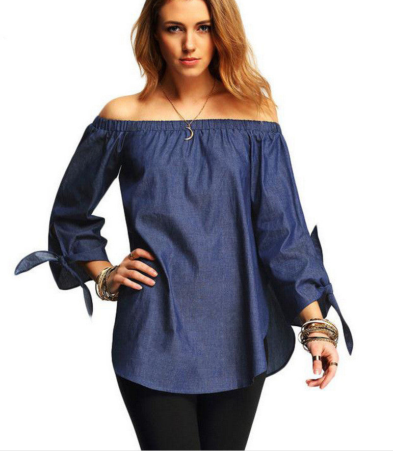 Plus Size Off Shoulder Loose Blouse - Oh Yours Fashion - 6