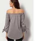 Plus Size Off Shoulder Loose Blouse - Oh Yours Fashion - 7
