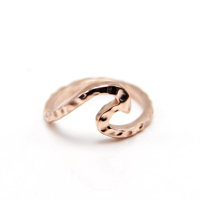 Alloy silver plated simple wave ring - Oh Yours Fashion - 2