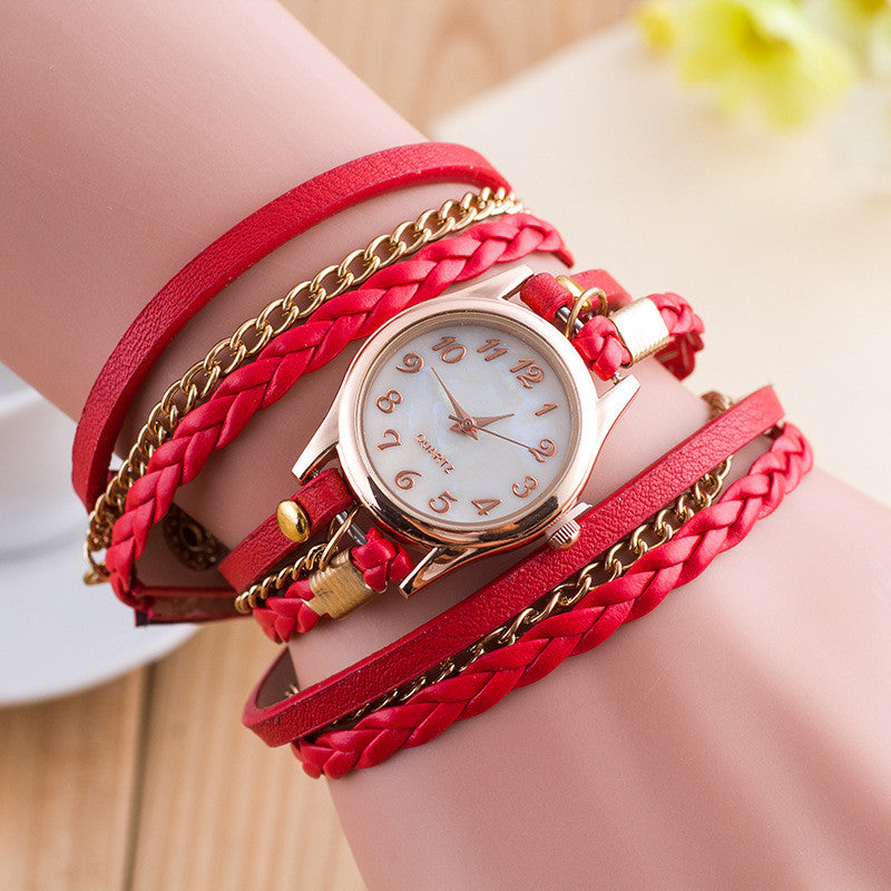 Bright Color Multilayer Woven Watch - Oh Yours Fashion - 2