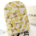 Cute Cartoon Simpson Print Canvas School Backpack Bag - Oh Yours Fashion - 3
