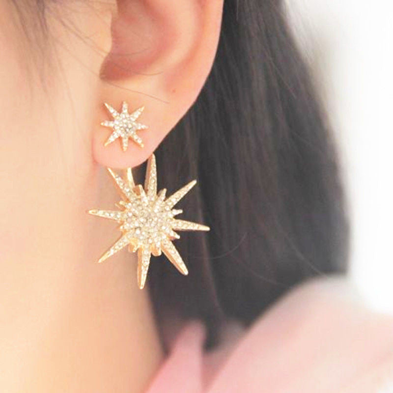 Crystal Luxury Six-Pointed Star Single Earring - Oh Yours Fashion - 3