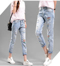 Holes Ripped Frayed Rolled Hem Slim Hot Beggar Jeans - OhYoursFashion - 4