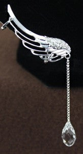 Fashion Long Crystal Wings Tassel Single Earrings - Oh Yours Fashion - 2