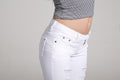 Plus Size Low Waist Holes Straight Slim Pants - OhYoursFashion - 6