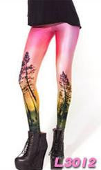 High Waist Skinny Flower Print Starry Sky Fashion Leggings - Oh Yours Fashion - 15