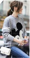 Mickey Print Fashion Scoop Long Sleeve Loose Students Sweater - Oh Yours Fashion - 2