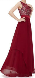 Beautiful Chiffon Stitching Lace Sleeveless Party Long Dress - Oh Yours Fashion - 2