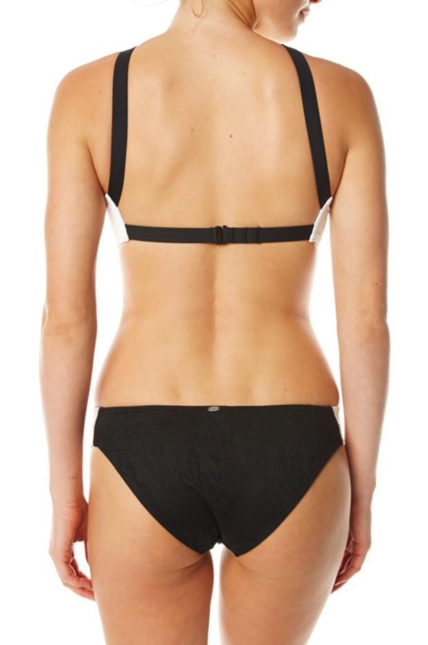 Spaghetti Strap Patchwork Low Waist Triangle Bikini Set Swimwear - OhYoursFashion - 4