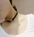 Metal Loops Wool Short Necklace - Oh Yours Fashion - 3