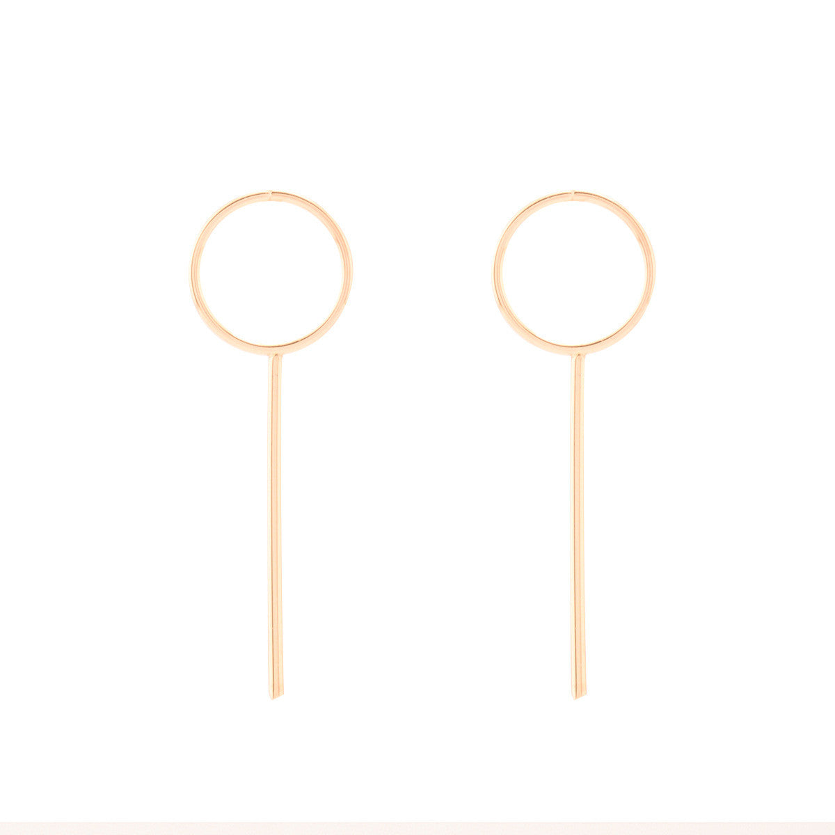 Elegant Copper Circle Tassel Earrings - Oh Yours Fashion - 2