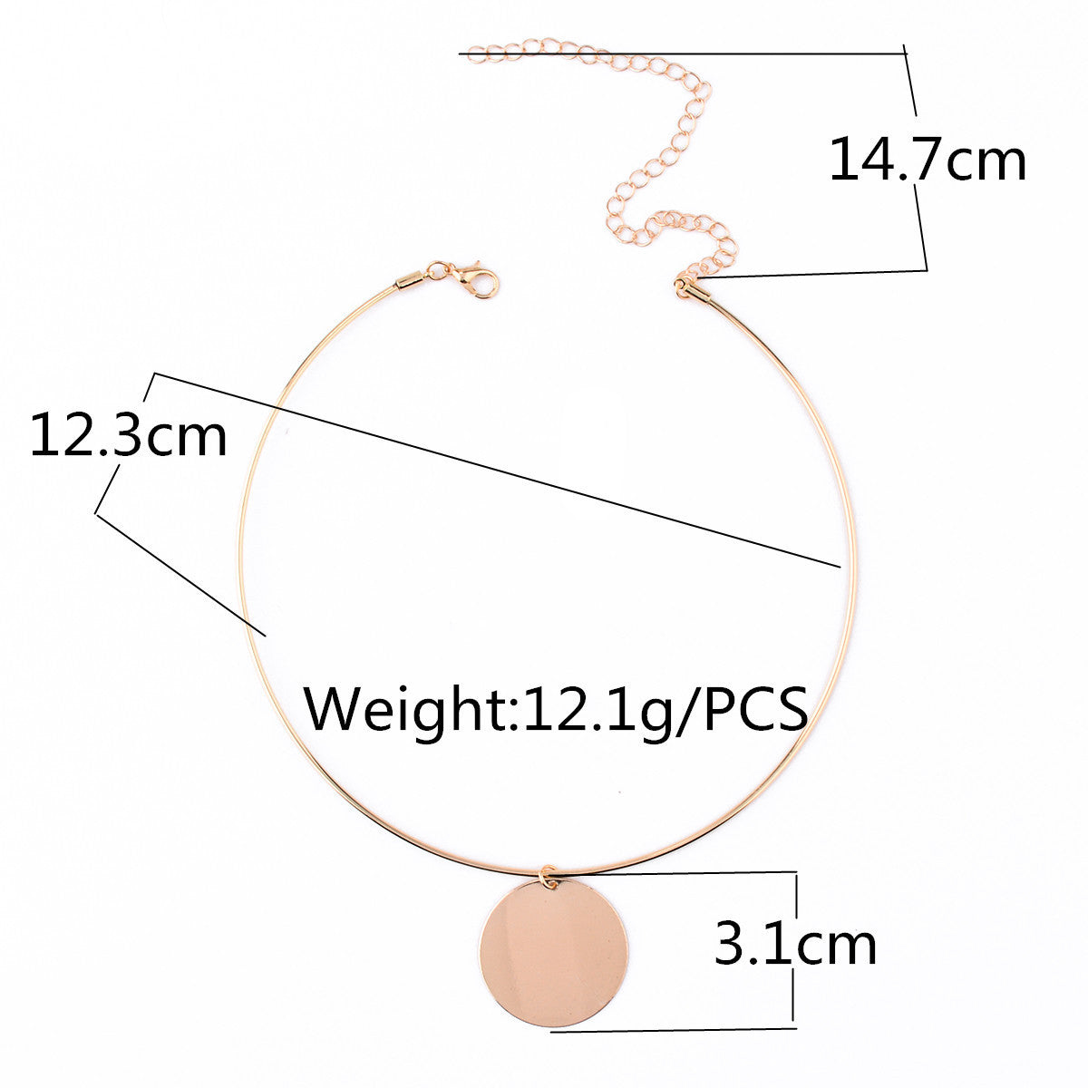 Copper Collar Sequins Clavicle Necklace - Oh Yours Fashion - 5