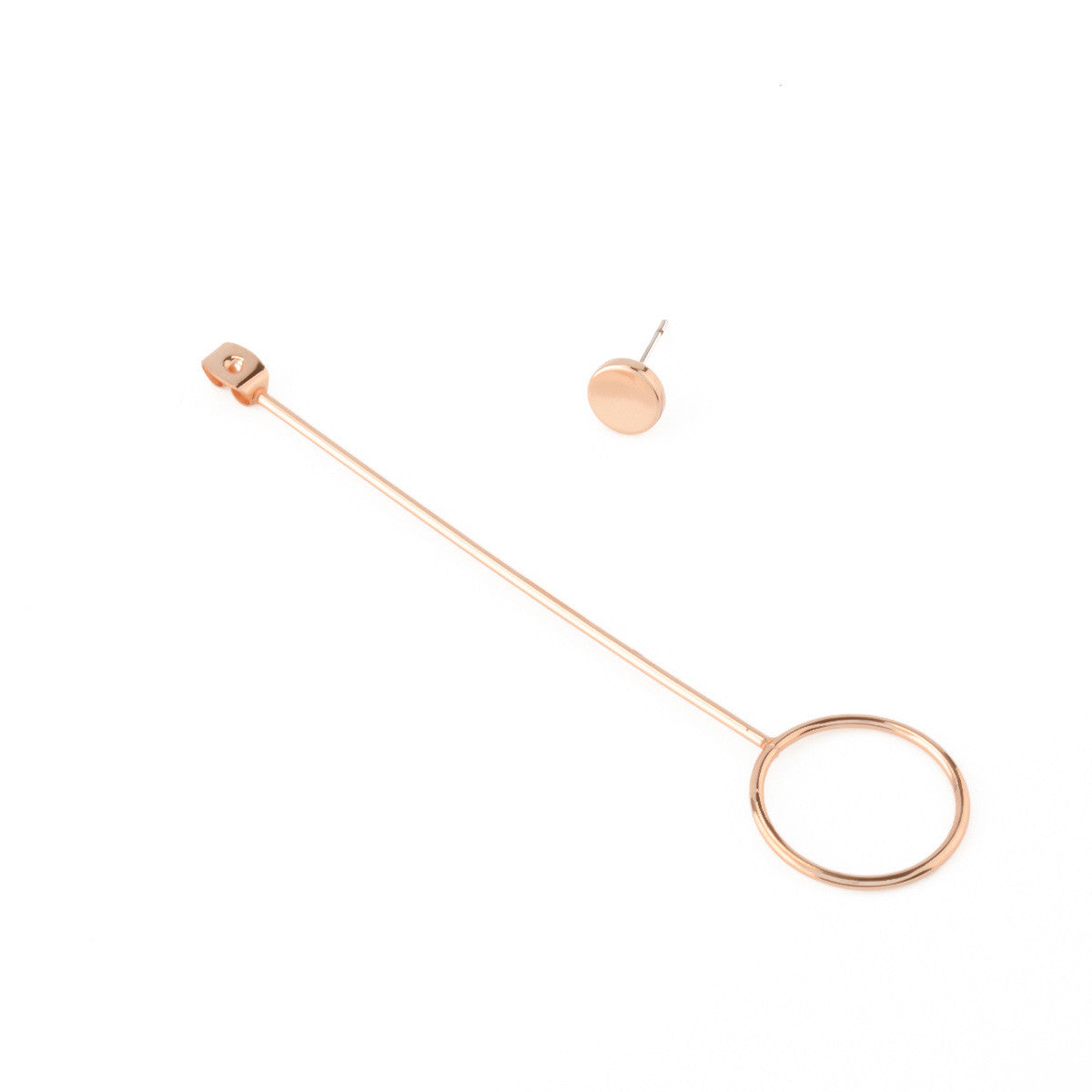 Strip Loops Copper Stud Earrings - Oh Yours Fashion - 6
