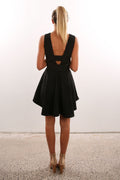 Open Back Sleeveless Solid V-neck Short High-waist Dresses - OhYoursFashion - 7